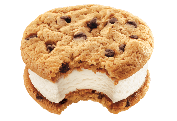 Chocolate chip ice cream cookie